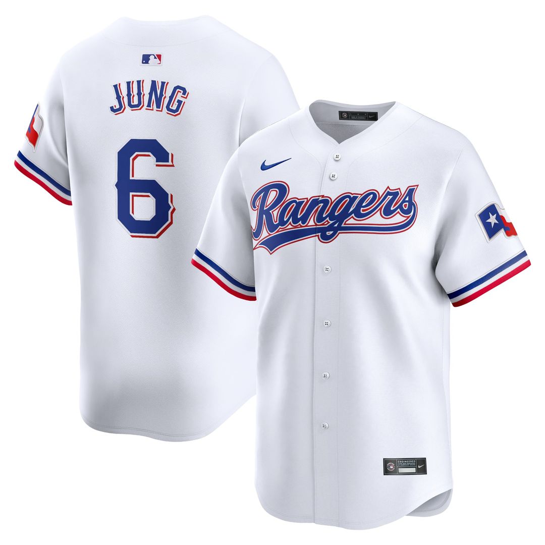 Texas Rangers Josh Jung Home Limited Jersey — White