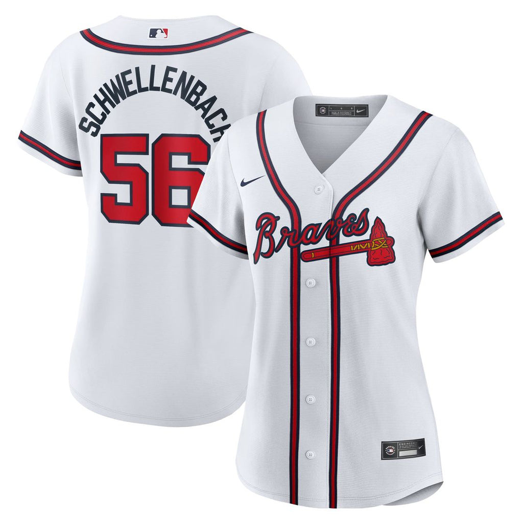 Atlanta Braves Spencer Schwellenbach Women's Home Replica Jersey — White