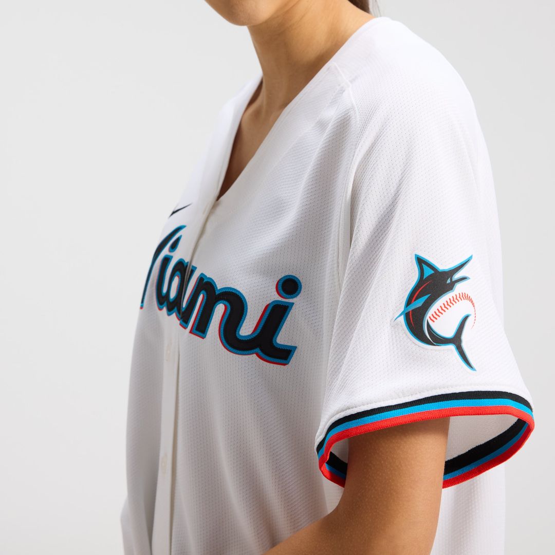 Miami Marlins Sandy Alcantara Women's Home Limited Jersey — White