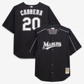 Miami Marlins Miguel Cabrera Big & Tall Cooperstown Mesh Batting Practice Jersey — Black
