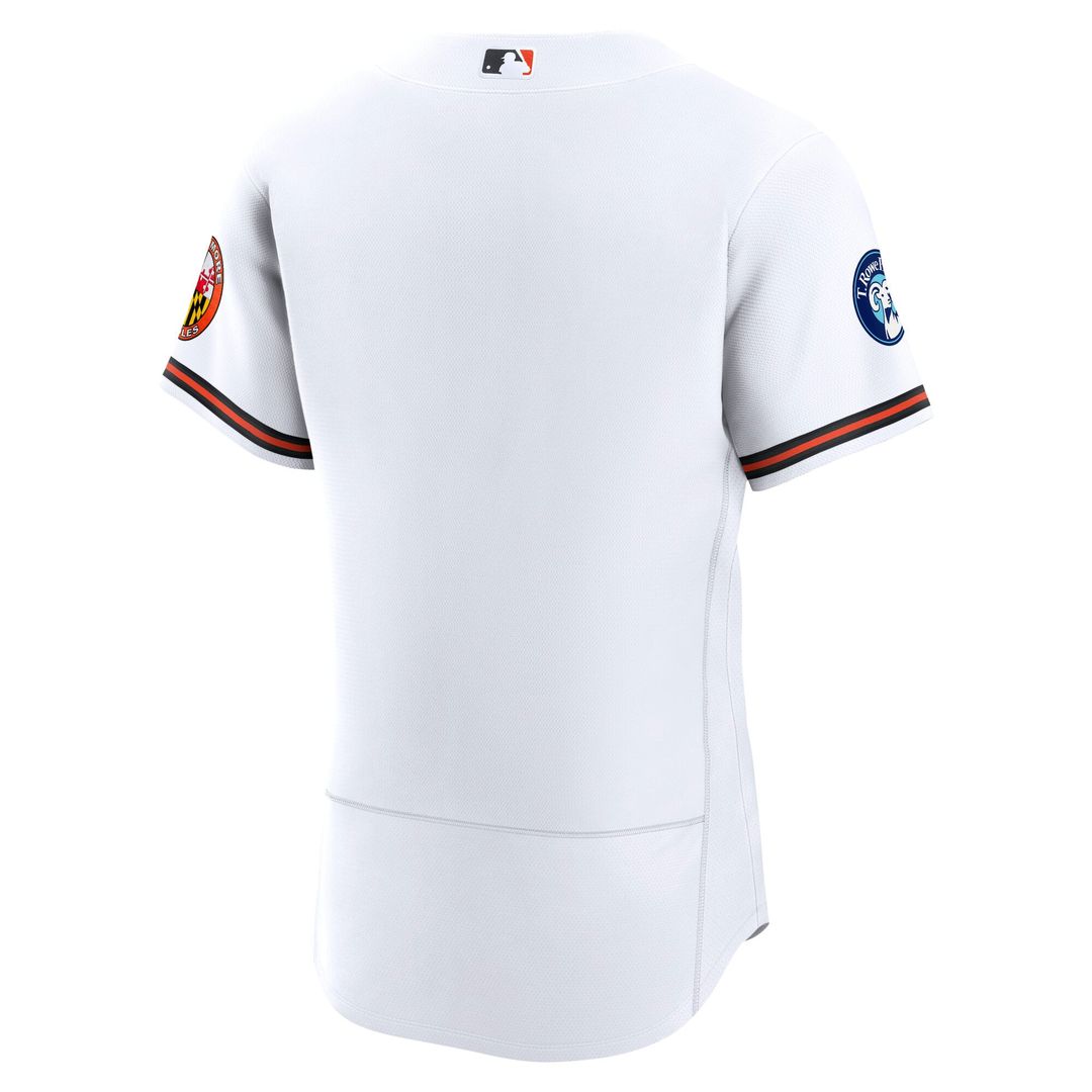 Baltimore Orioles Home Sponsor Patch Authentic Jersey — White