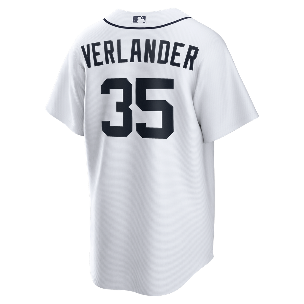 Detroit Tigers Justin Verlander Home Replica Jersey — White