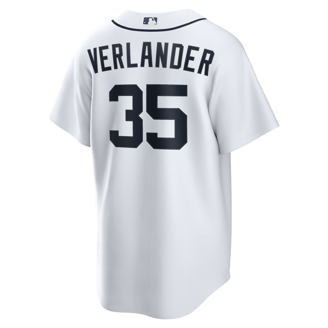 Detroit Tigers Justin Verlander Home Replica Jersey — White