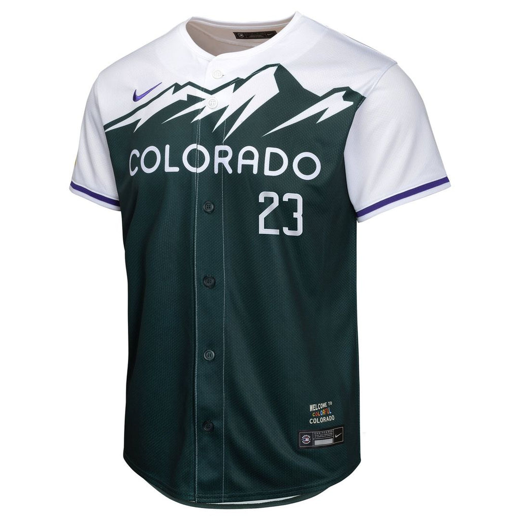 Colorado Rockies Kris Bryant Youth City Connect Limited Jersey — Green