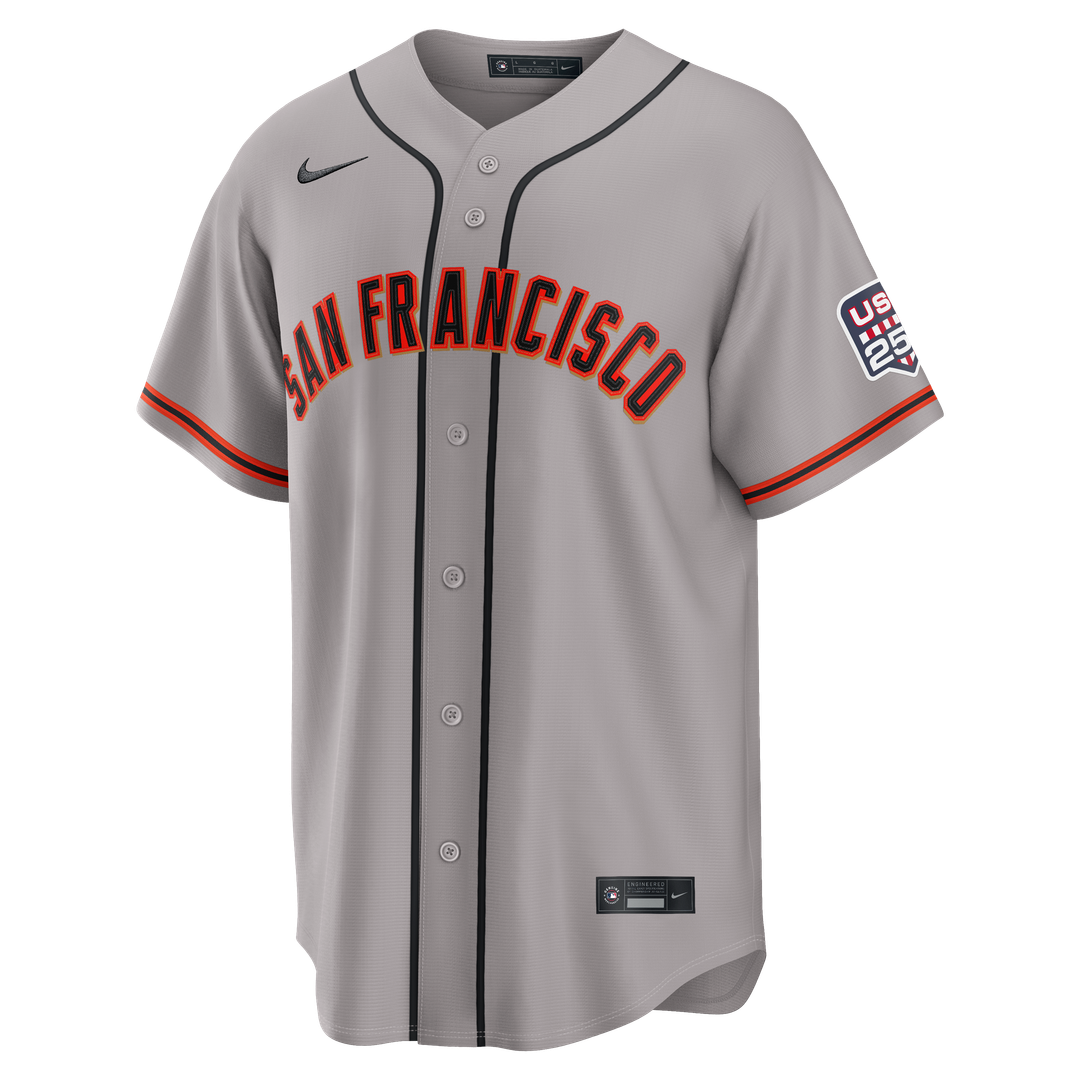 San Francisco Giants Jung Hoo Lee USA 250 Fourth of July Road Stadium Jersey — Gray