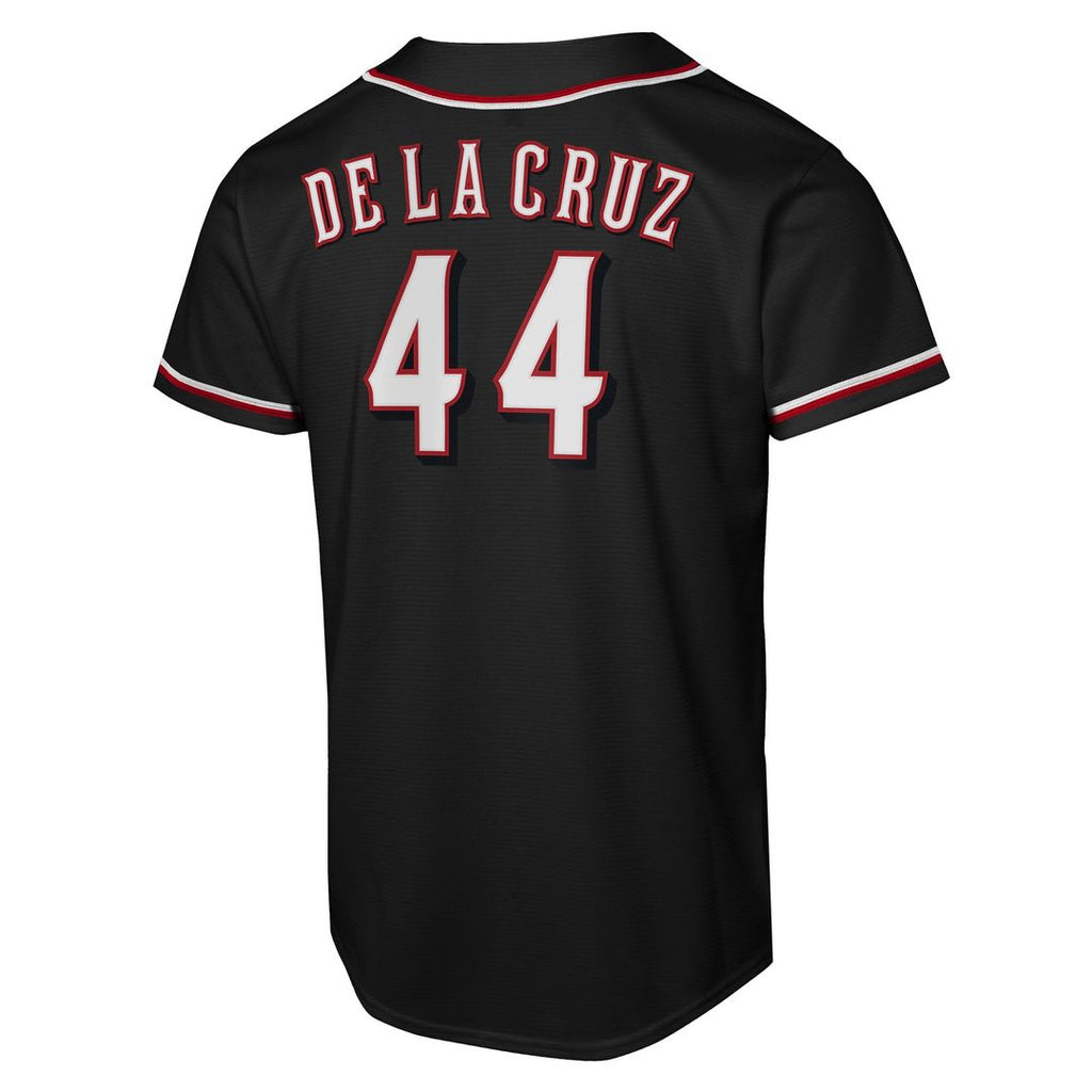 Cincinnati Reds Elly De La Cruz Youth Fashion Replica Jersey — Black