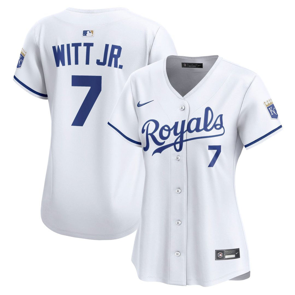 Kansas City Royals Bobby Witt Jr. Women's Home Limited Jersey — White