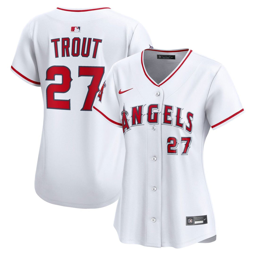 Los Angeles Angels Mike Trout Women's Home Limited Jersey — White