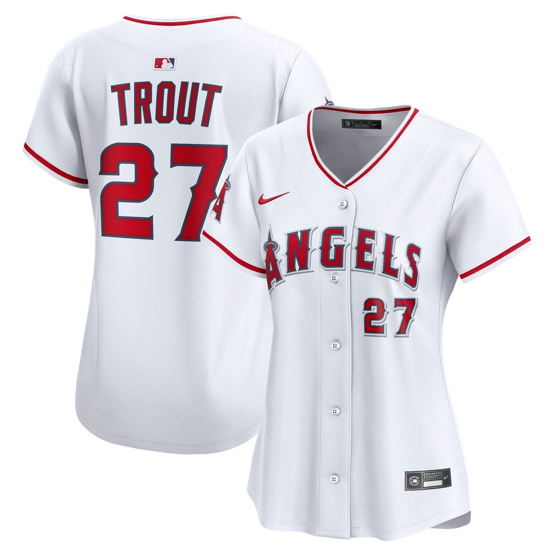 Los Angeles Angels Mike Trout Women's Home Limited Jersey — White