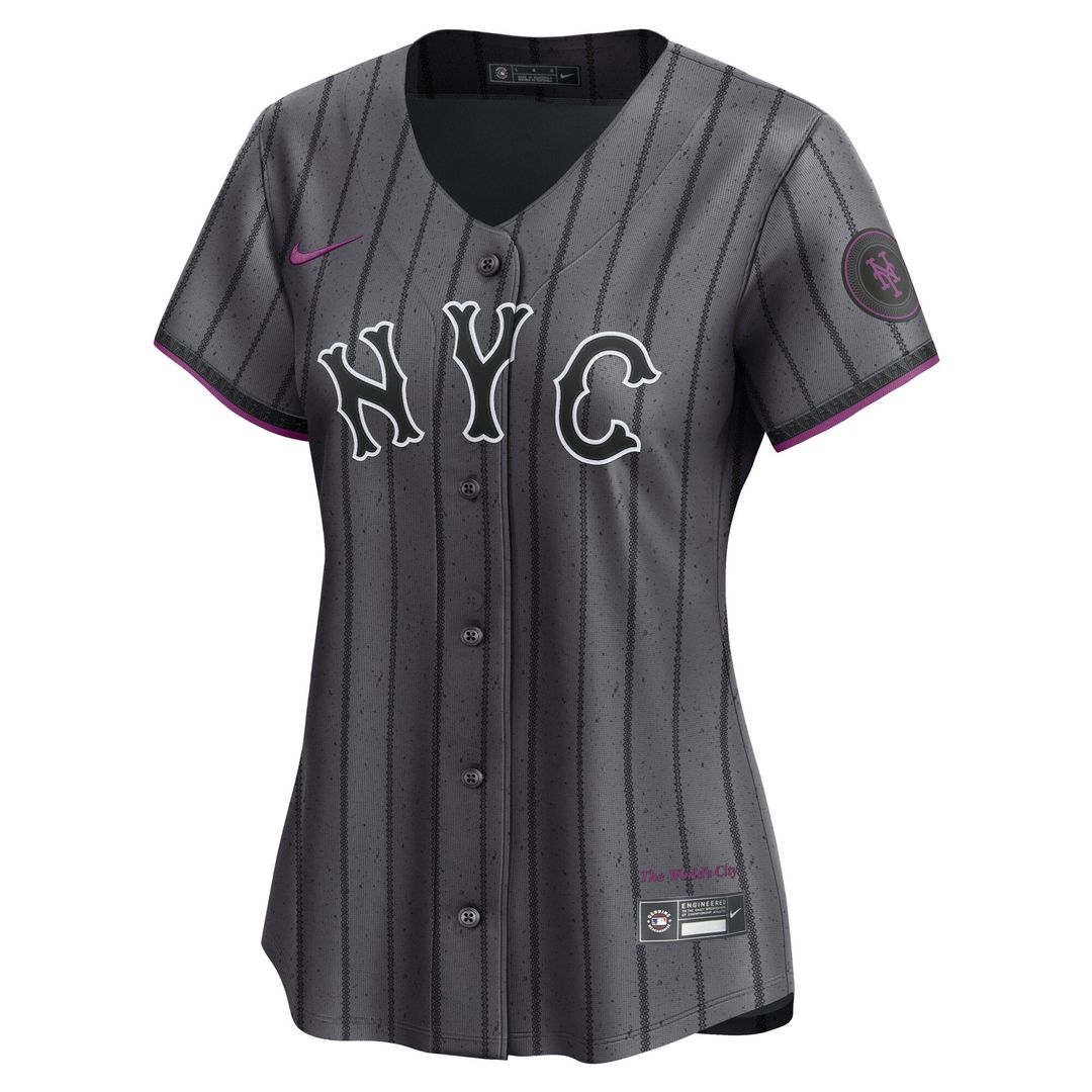 New York Mets Francisco Lindor Women's City Connect Limited Jersey — Gray