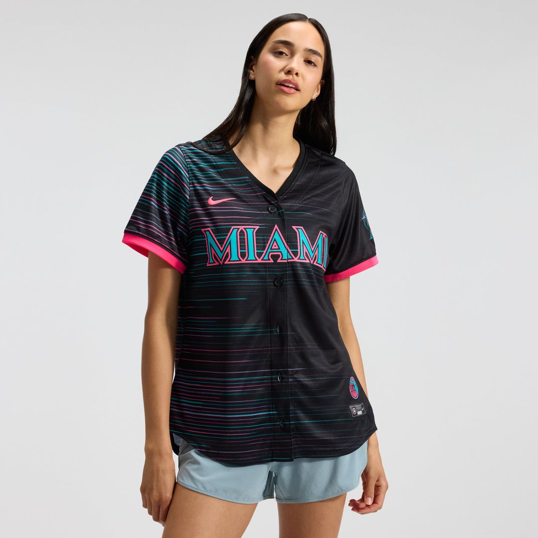Miami Marlins Women's 2025 City Connect Limited Jersey — Black