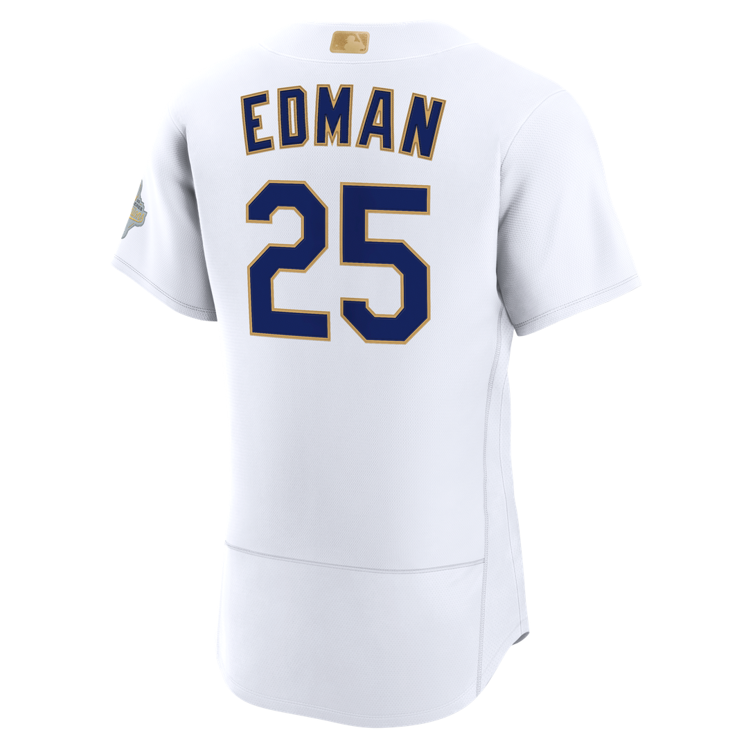 Los Angeles Dodgers Tommy Edman 2026 Gold Collection Authentic Jersey — White