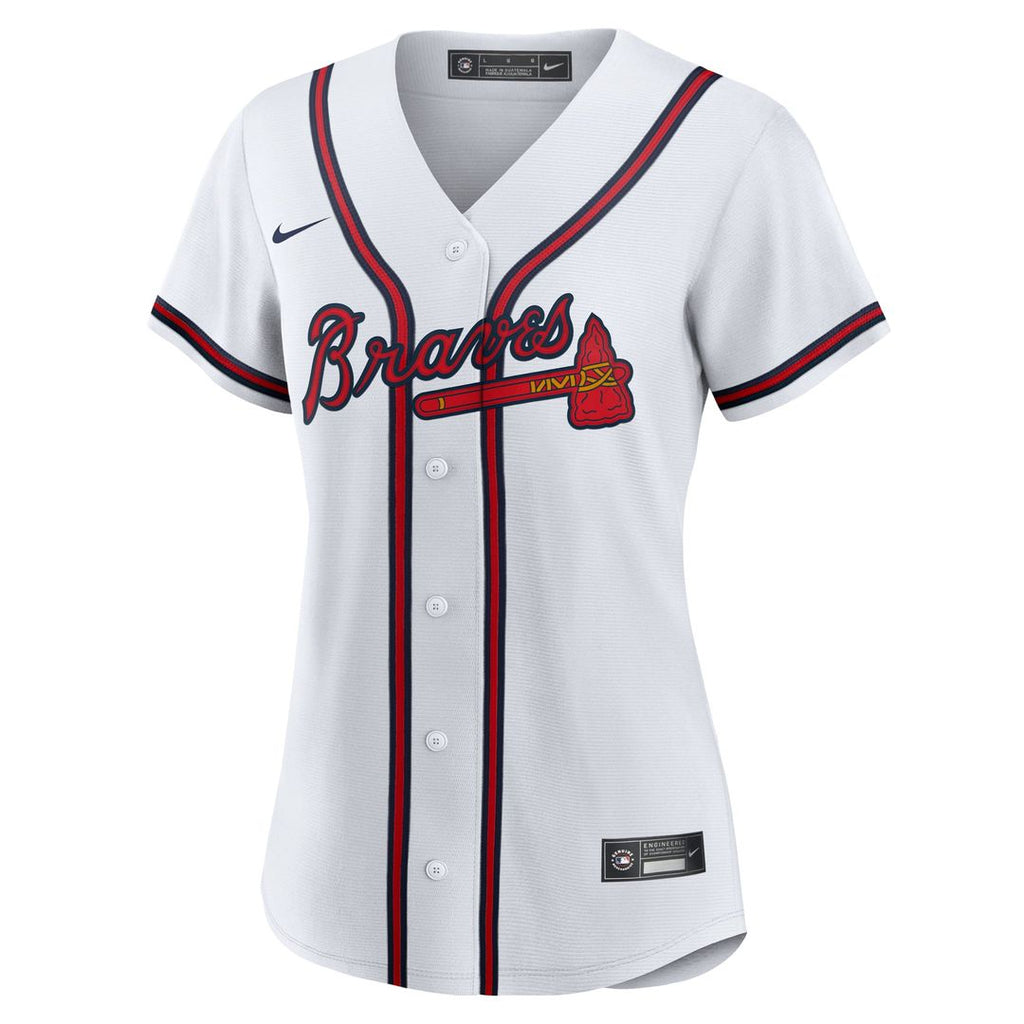 Atlanta Braves Spencer Strider Women's Home Replica Jersey — White