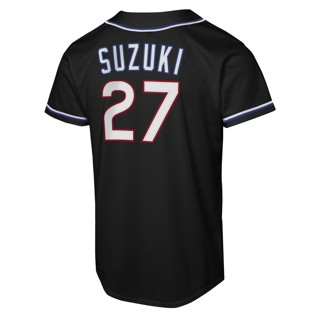 Chicago Cubs Seiya Suzuki Youth Fashion Replica Jersey — Black