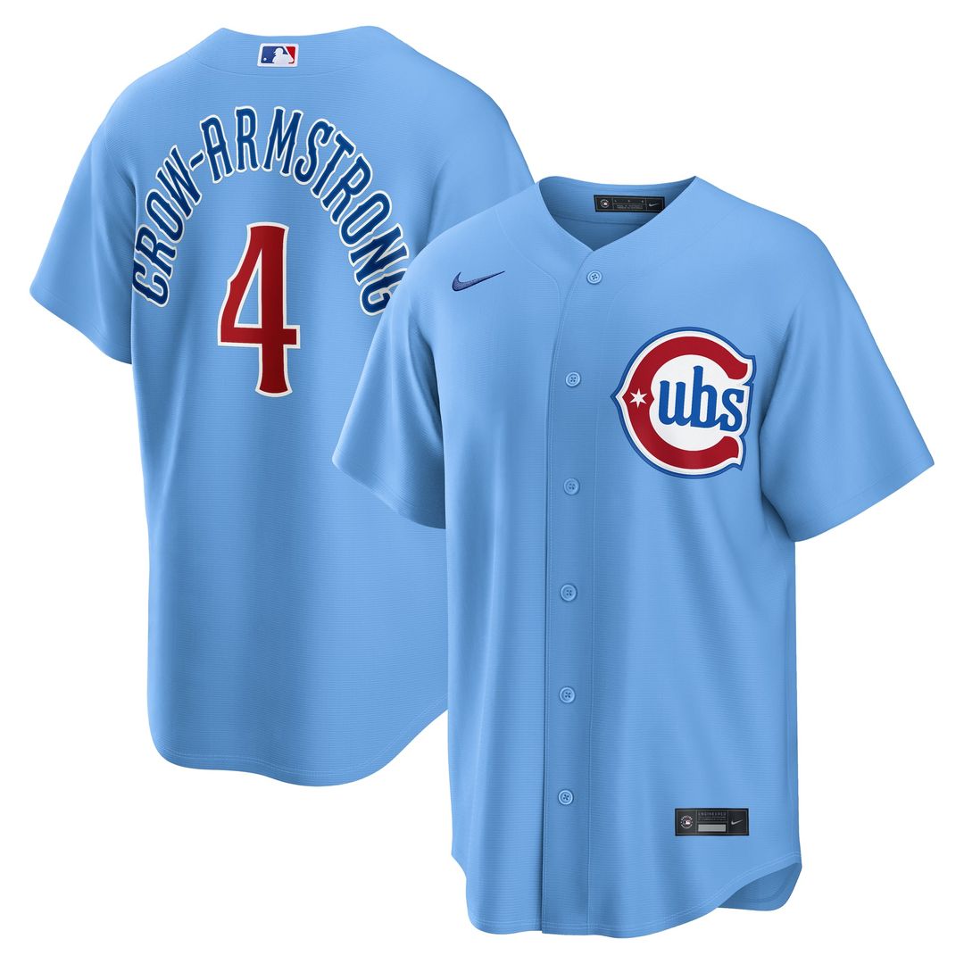 Chicago Cubs Pete Crow - Armstrong Alternate Replica Jersey — Light Blue