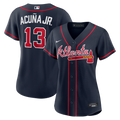 Atlanta Braves Ronald Acuña Jr. Women's Alternate Replica Jersey — Navy