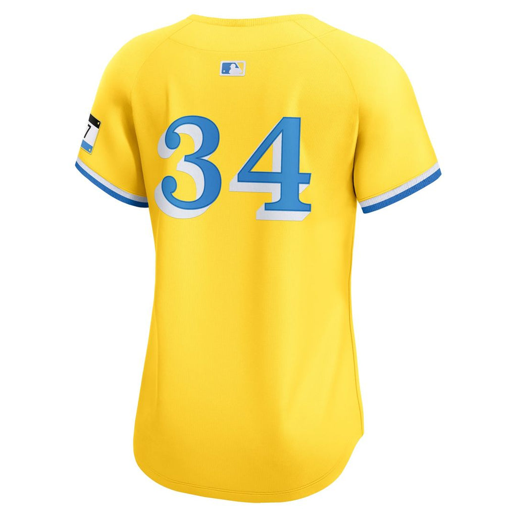 Boston Red Sox David Ortiz Women's City Connect Limited Jersey — Gold