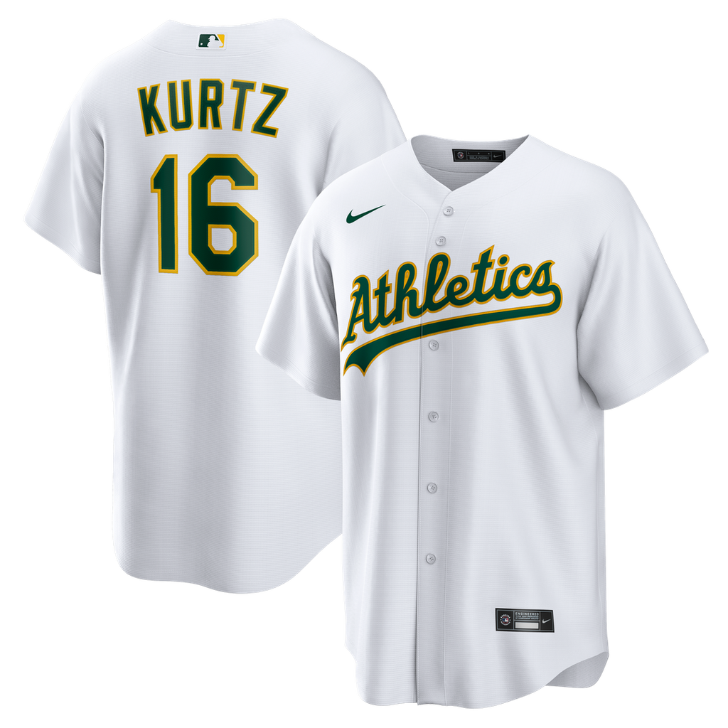Athletics Nick Kurtz Home Replica Jersey — White
