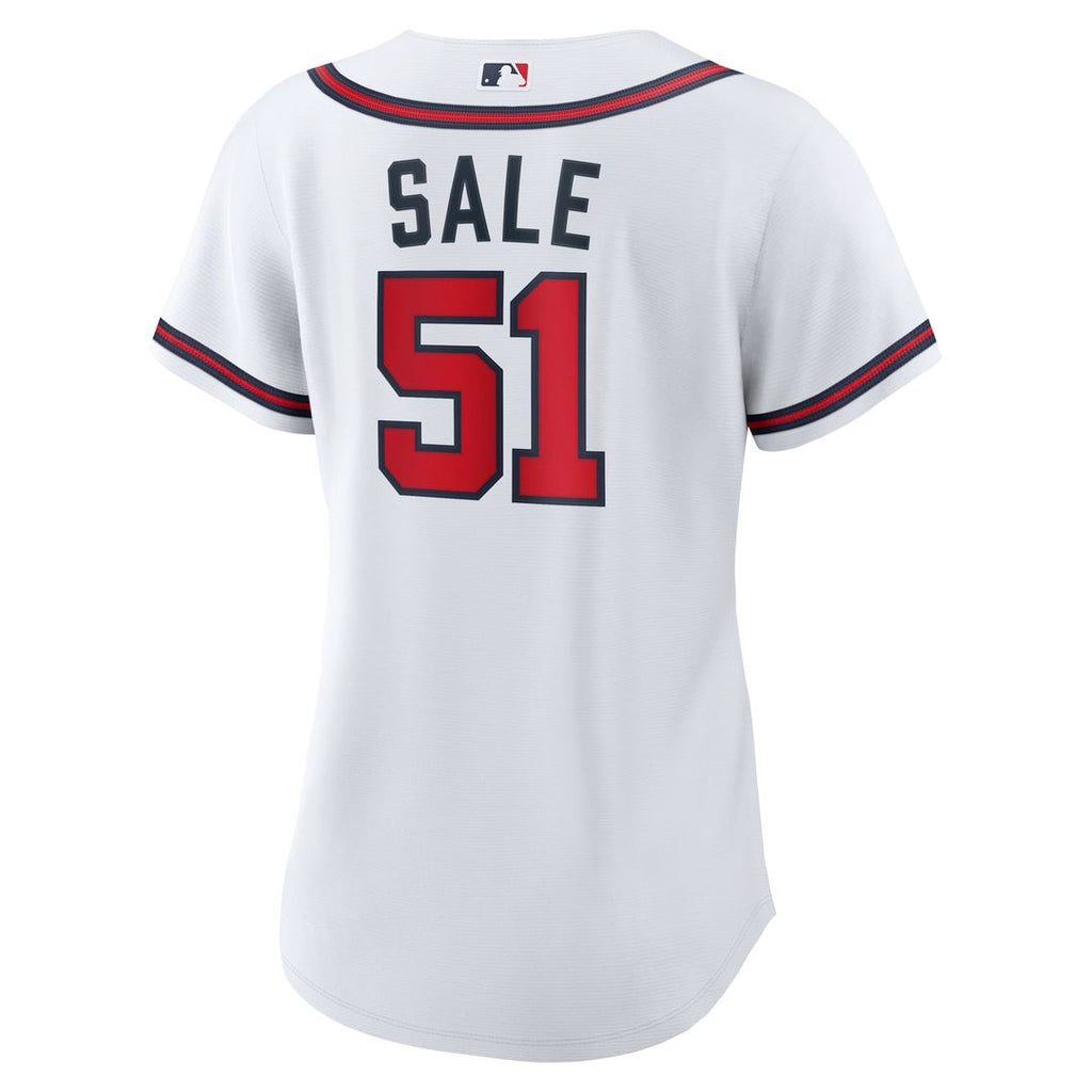 Atlanta Braves Chris Sale Women's Home Replica Jersey — White