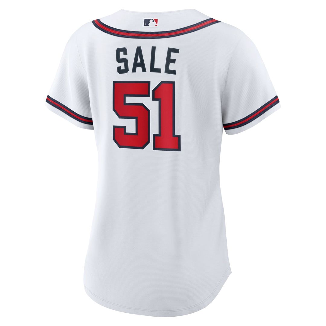 Atlanta Braves Chris Sale Women's Home Replica Jersey — White