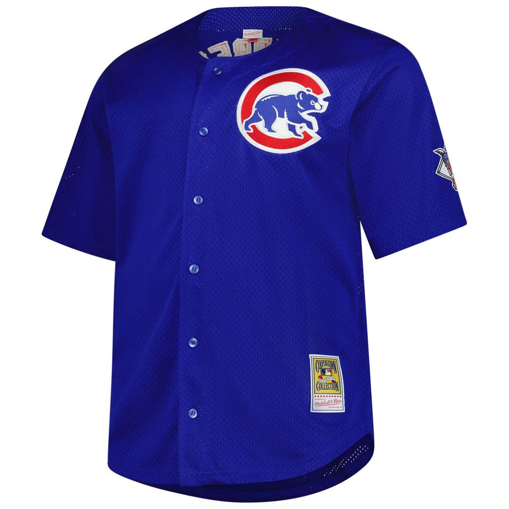 Chicago Cubs Ryne Sandberg Big & Tall Cooperstown Mesh Batting Practice Jersey — Royal