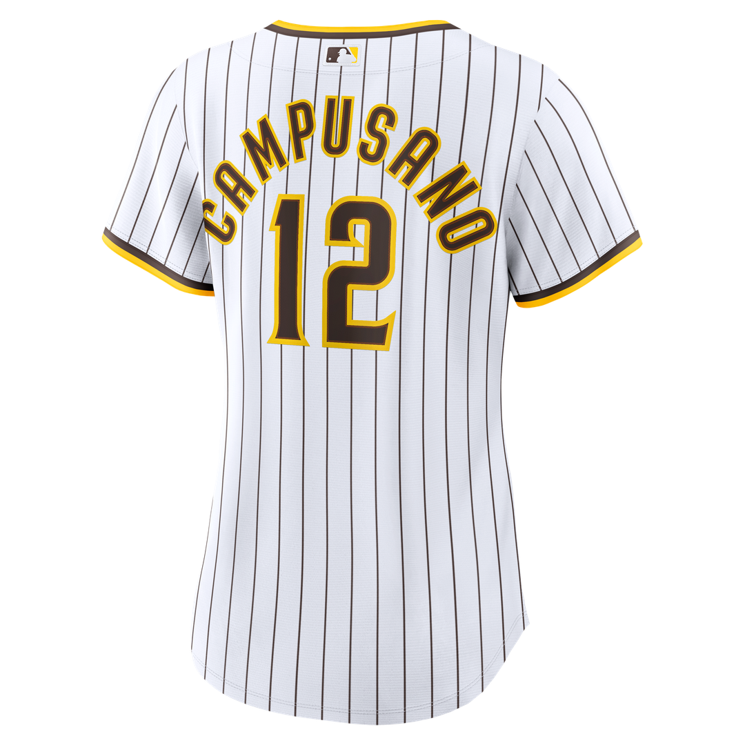 San Diego Padres Luis Campusano Women's Home Replica Jersey — White