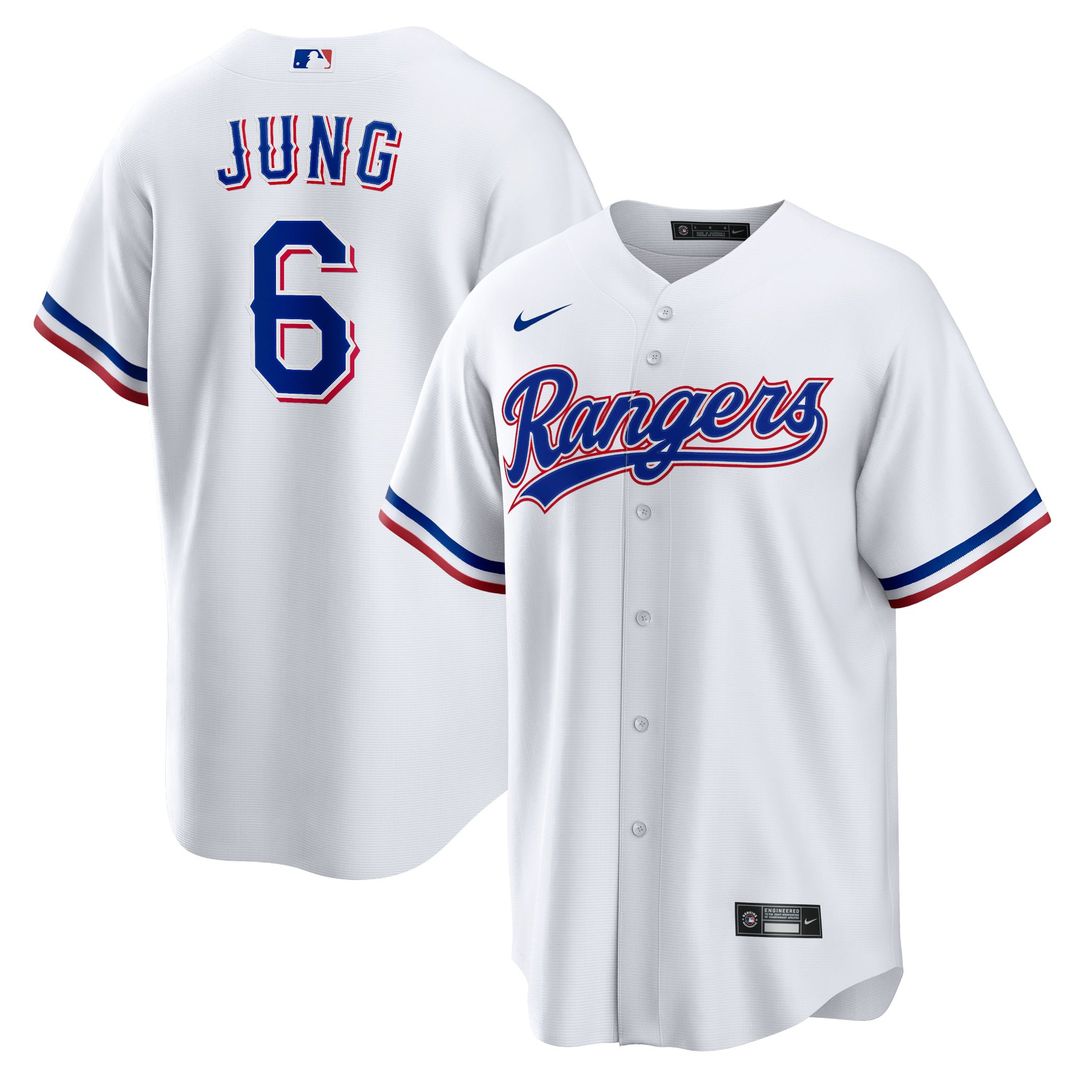Texas Rangers Josh Jung Replica Jersey — White