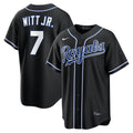 Kansas City Royals Bobby Witt Jr. Fashion Replica Black Out Jersey