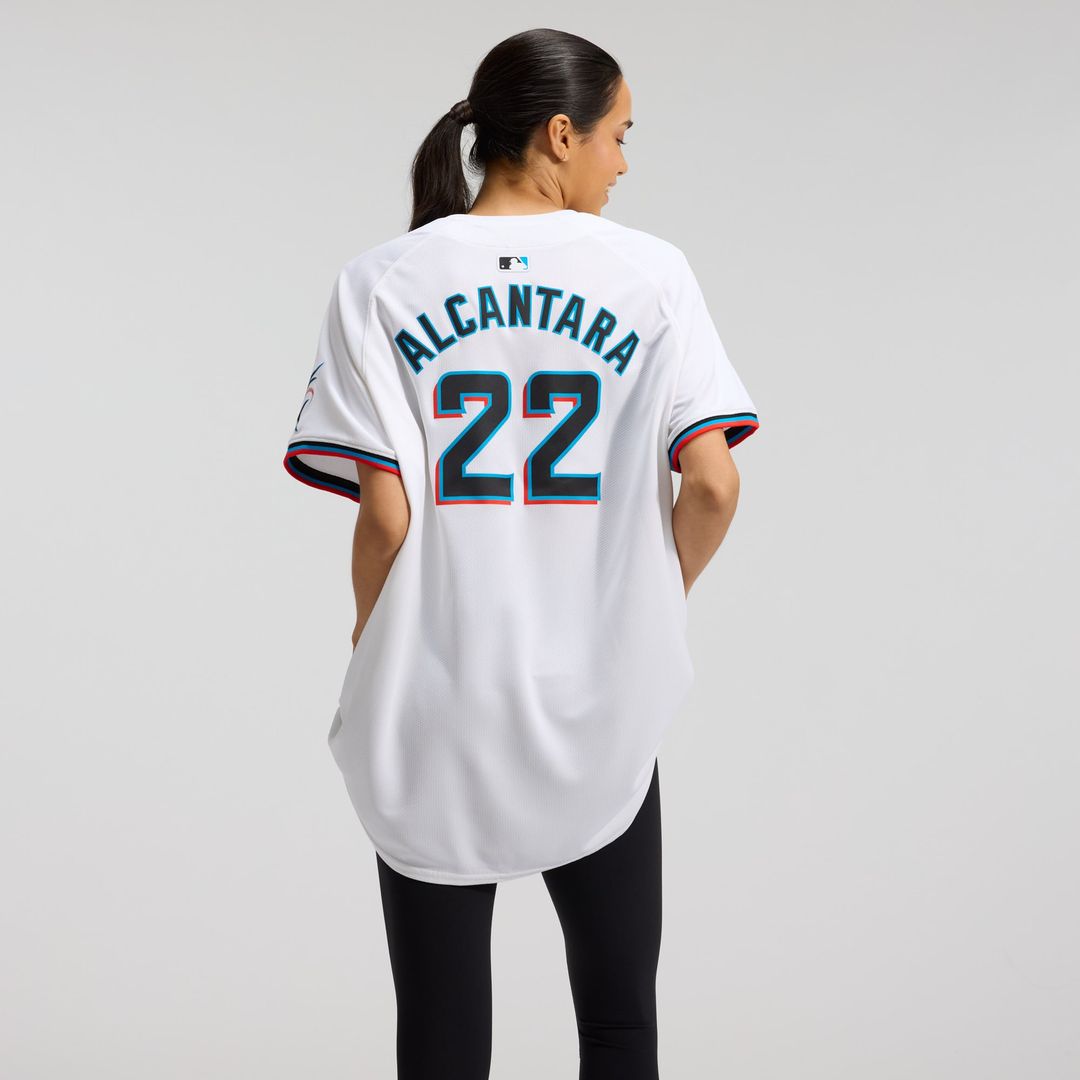 Miami Marlins Sandy Alcantara Women's Home Limited Jersey — White
