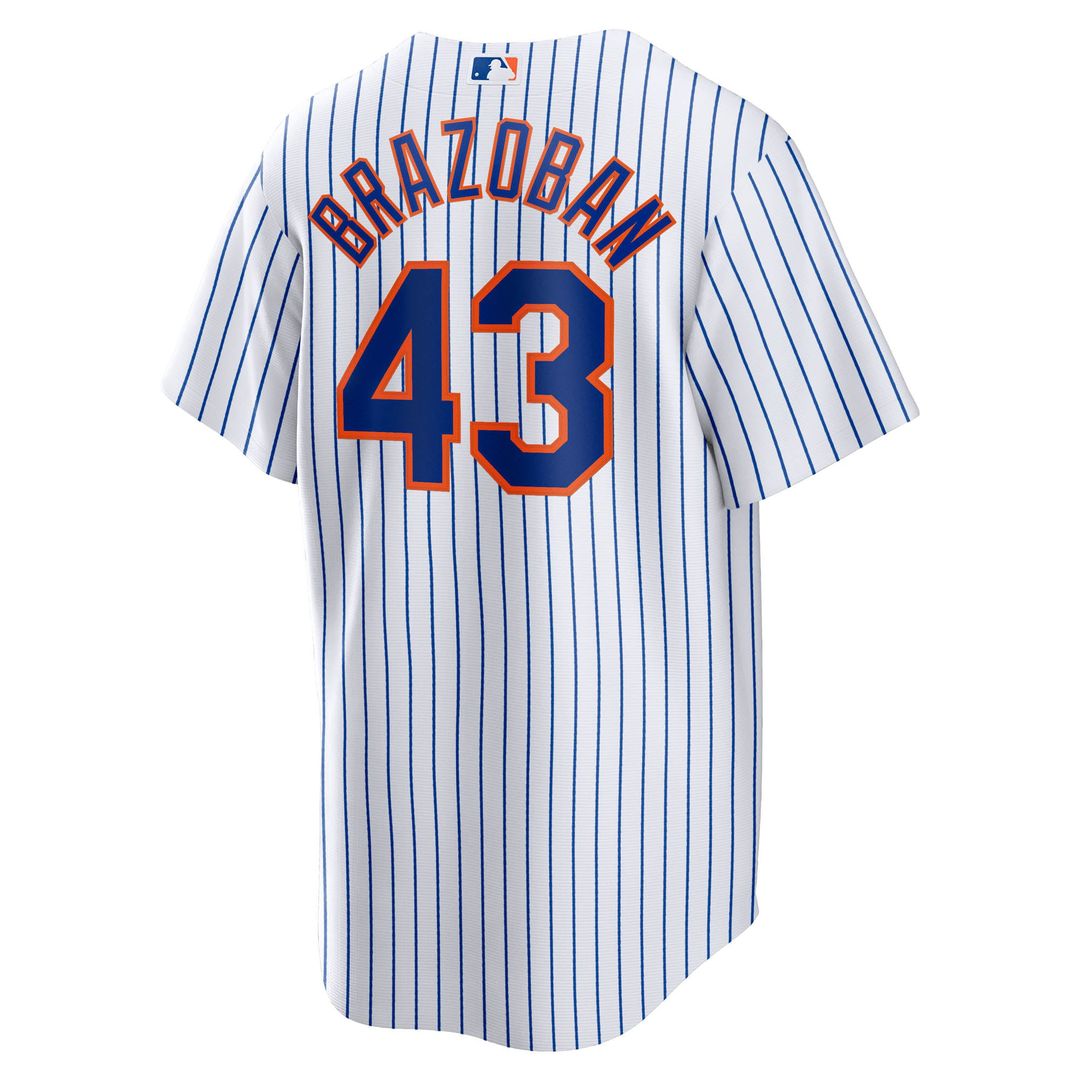 New York Mets Huascar Brazobán Home Replica Jersey — White