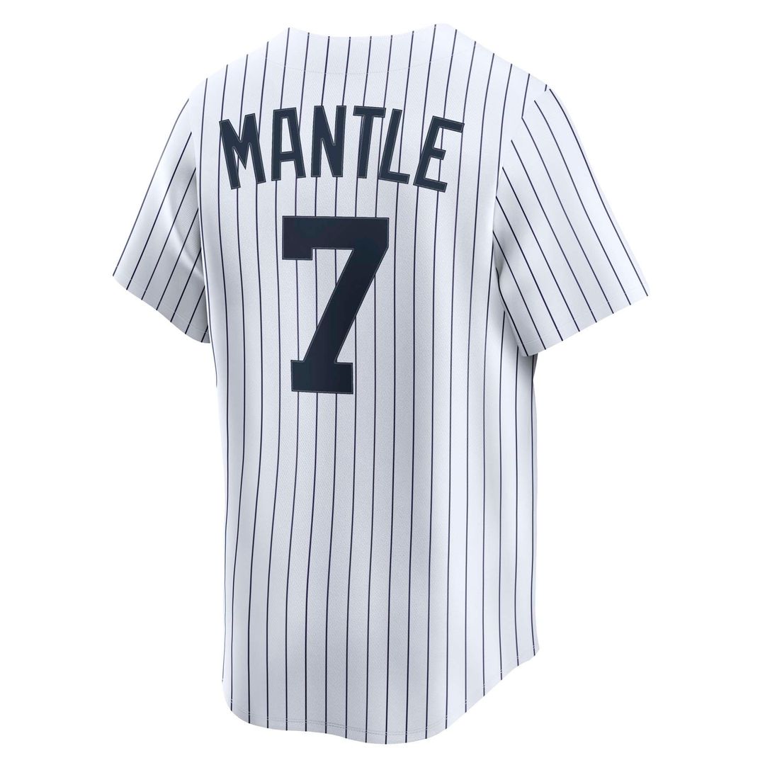 New York Yankees Mickey Mantle Throwback Cooperstown Limited Jersey — White