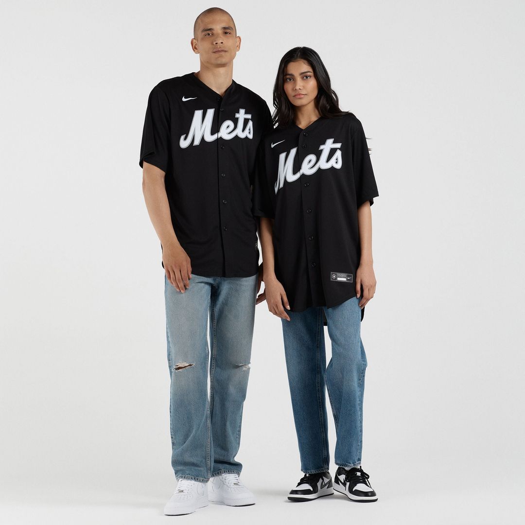 New York Mets Francisco Lindor Replica Jersey — Black