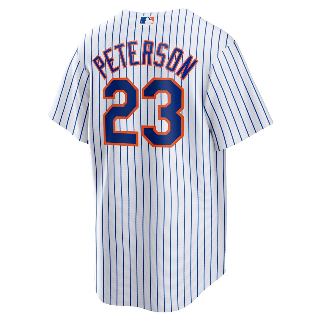 New York Mets David Peterson Home Replica Jersey — White
