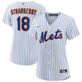 New York Mets Darryl Strawberry Women's Home Replica Jersey — White