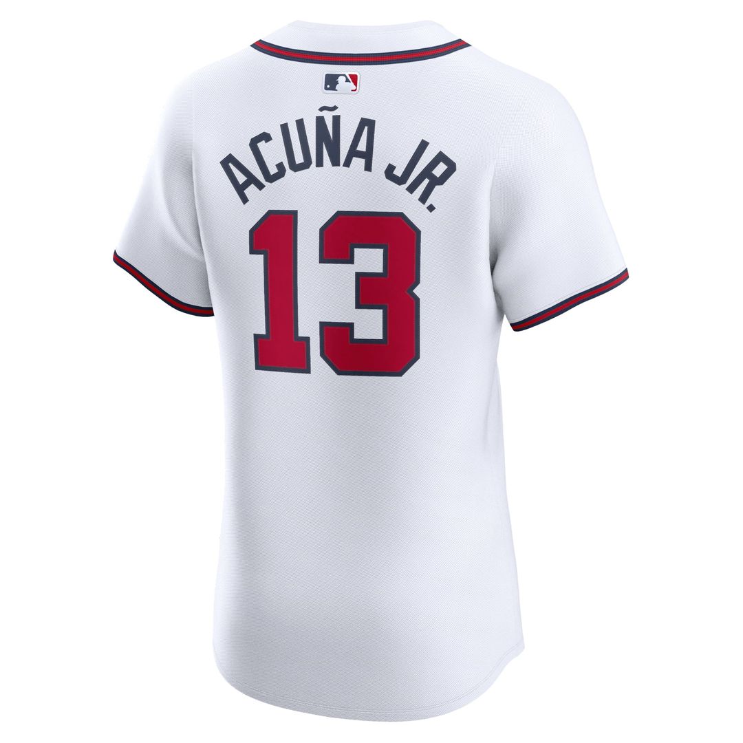 Atlanta Braves Ronald Acuña Jr. Home Elite Jersey — White