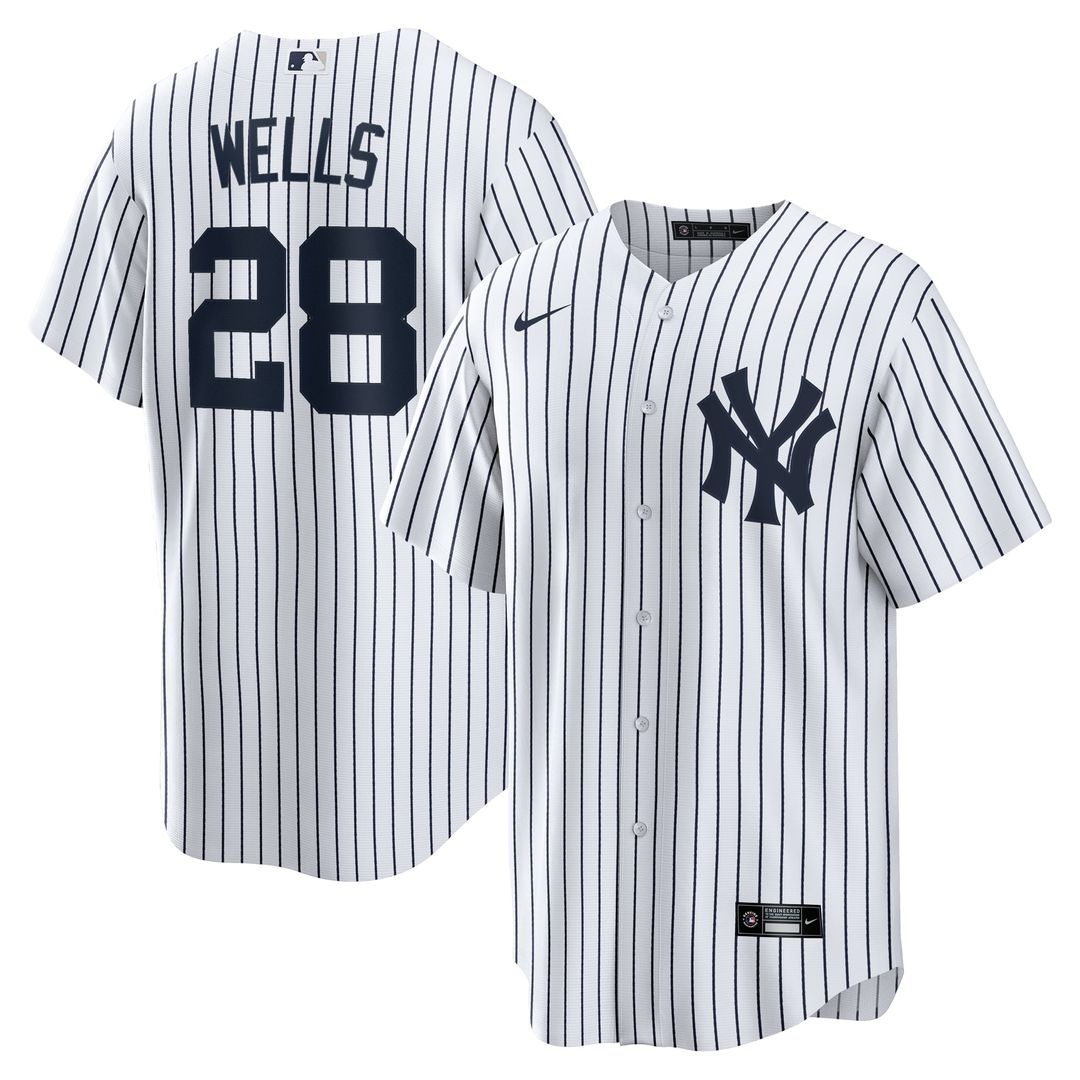 New York Yankees Austin Wells Home Replica Jersey — White