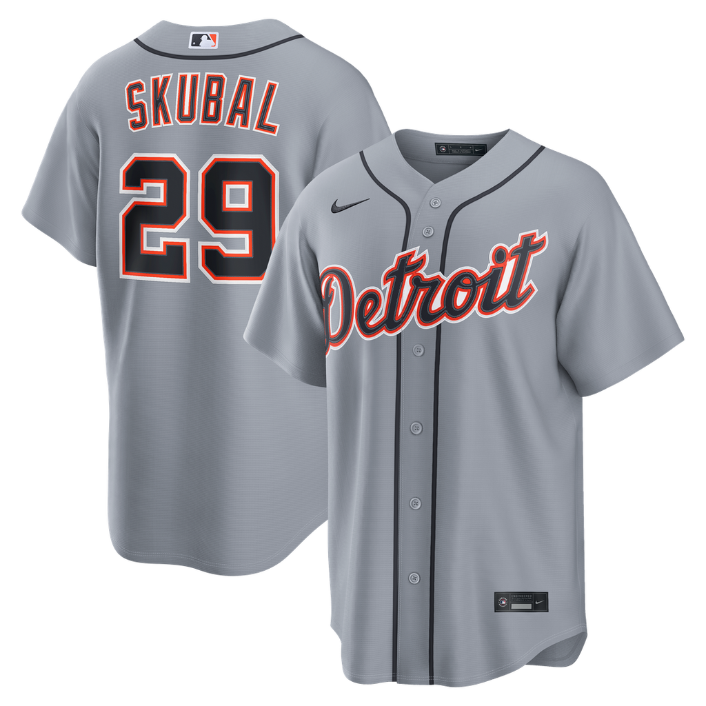 Detroit Tigers Tarik Skubal Road Replica Jersey — Gray