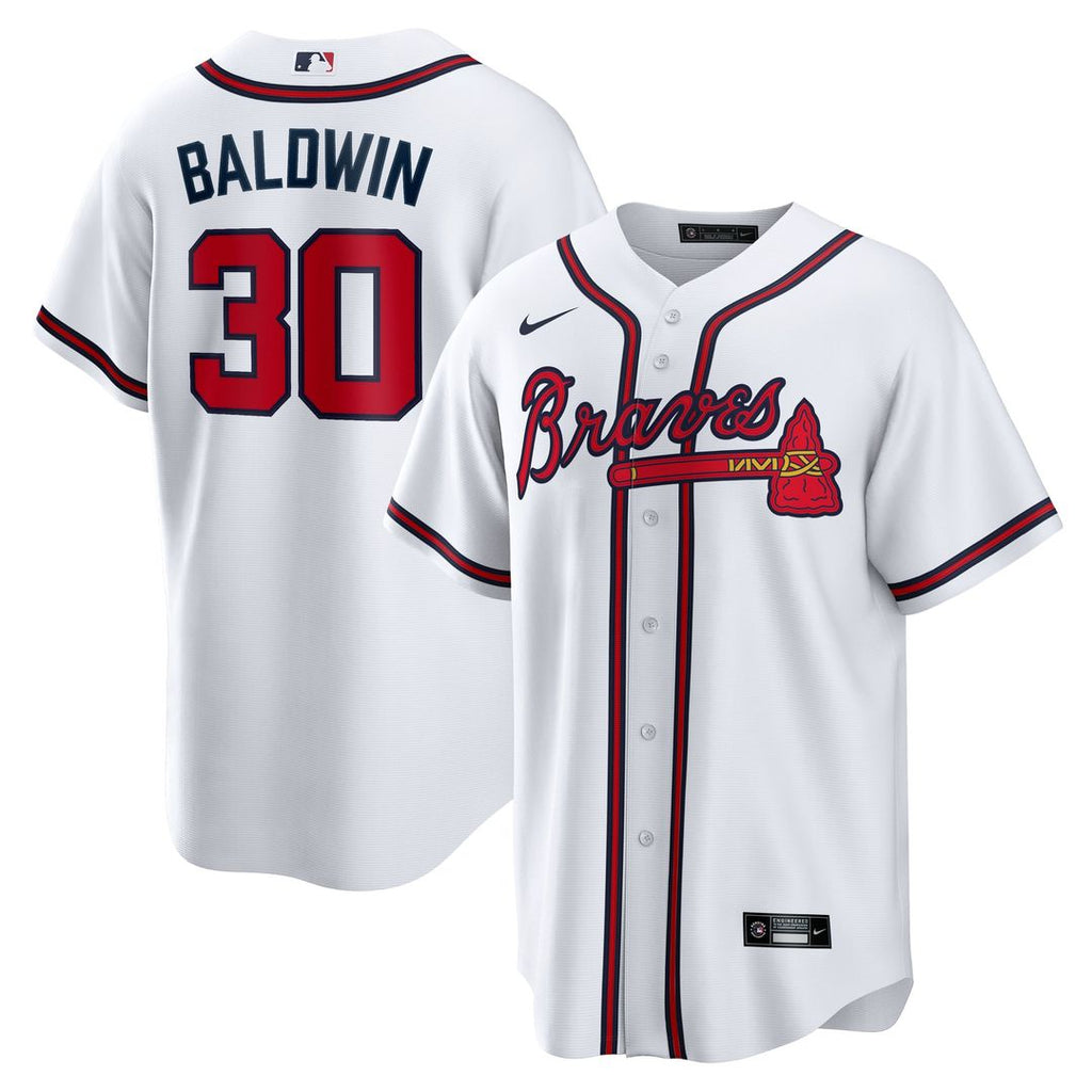 Atlanta Braves Drake Baldwin Home Replica Jersey — White