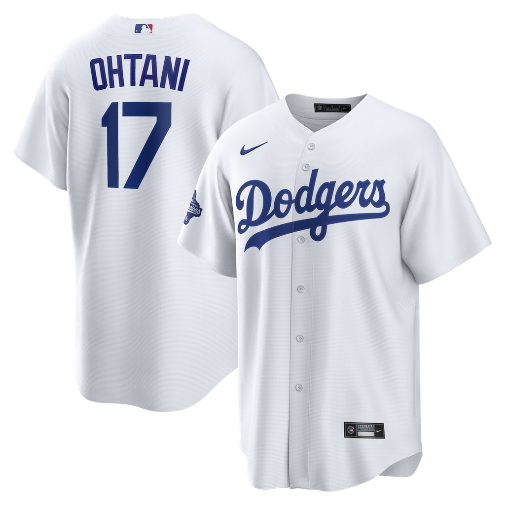 Los Angeles Dodgers Shohei Ohtani 2025 World Series Champions Home Replica Jersey — White