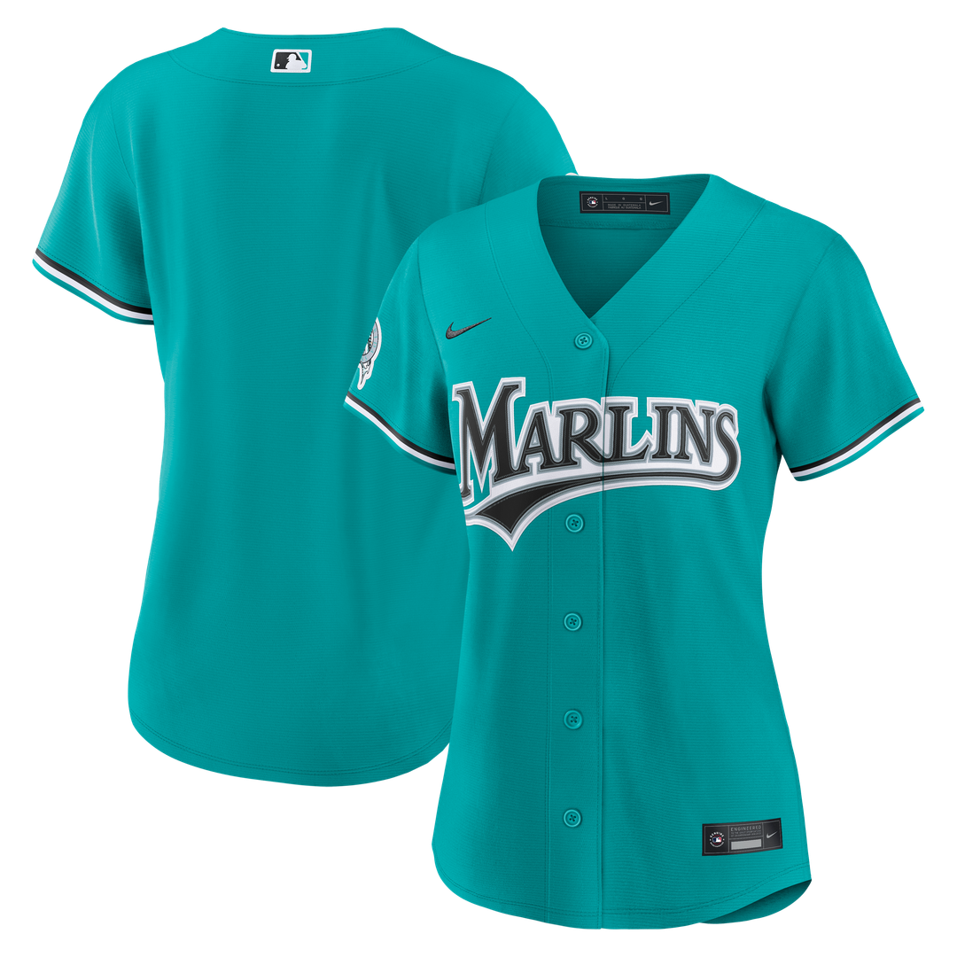 Miami Marlins Women's Alternate Stadium Jersey — Teal