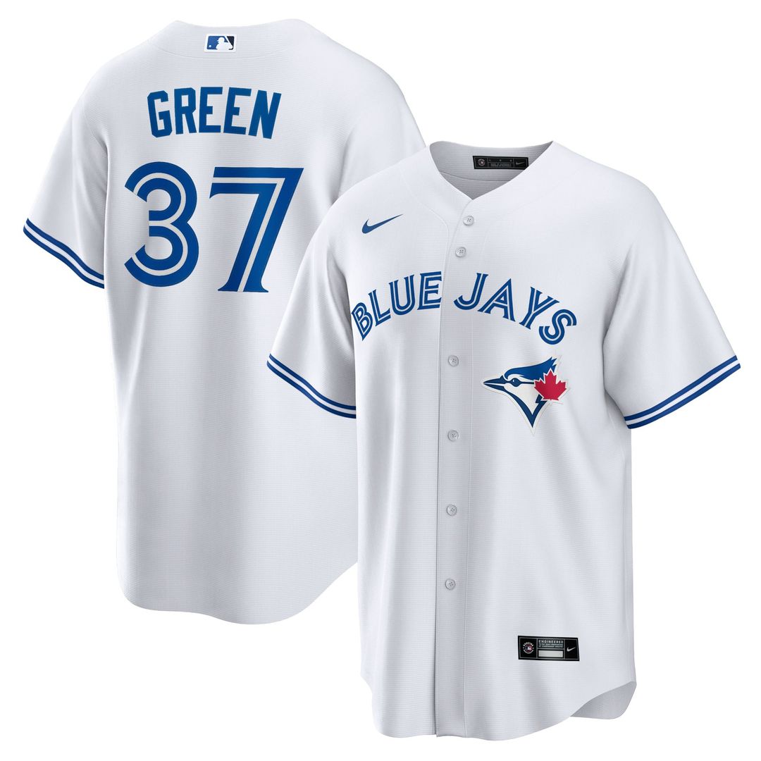Toronto Blue Jays Chad Green Home Replica Jersey — White