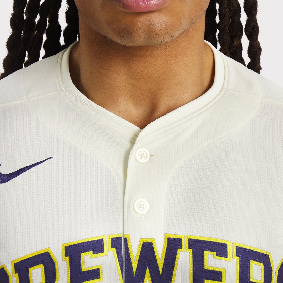 Milwaukee Brewers Christian Yelich Home Limited Jersey — Cream