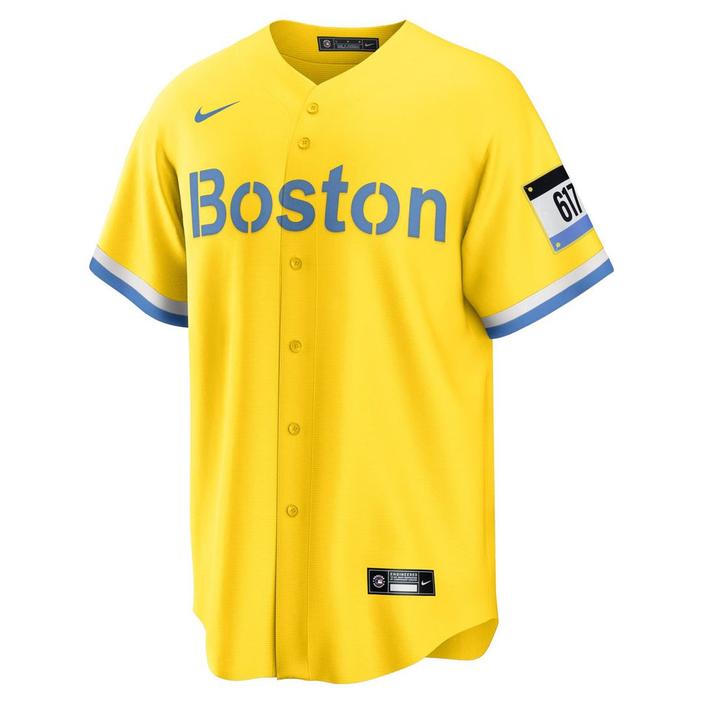 Boston Red Sox David Ortiz Retired Player City Connect Replica Jersey — Gold