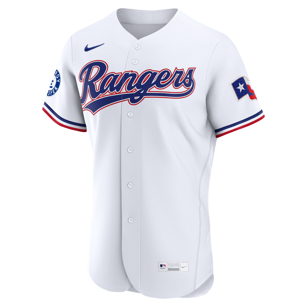 Texas Rangers Corey Seager Home Authentic Sponsor Patch Jersey — White