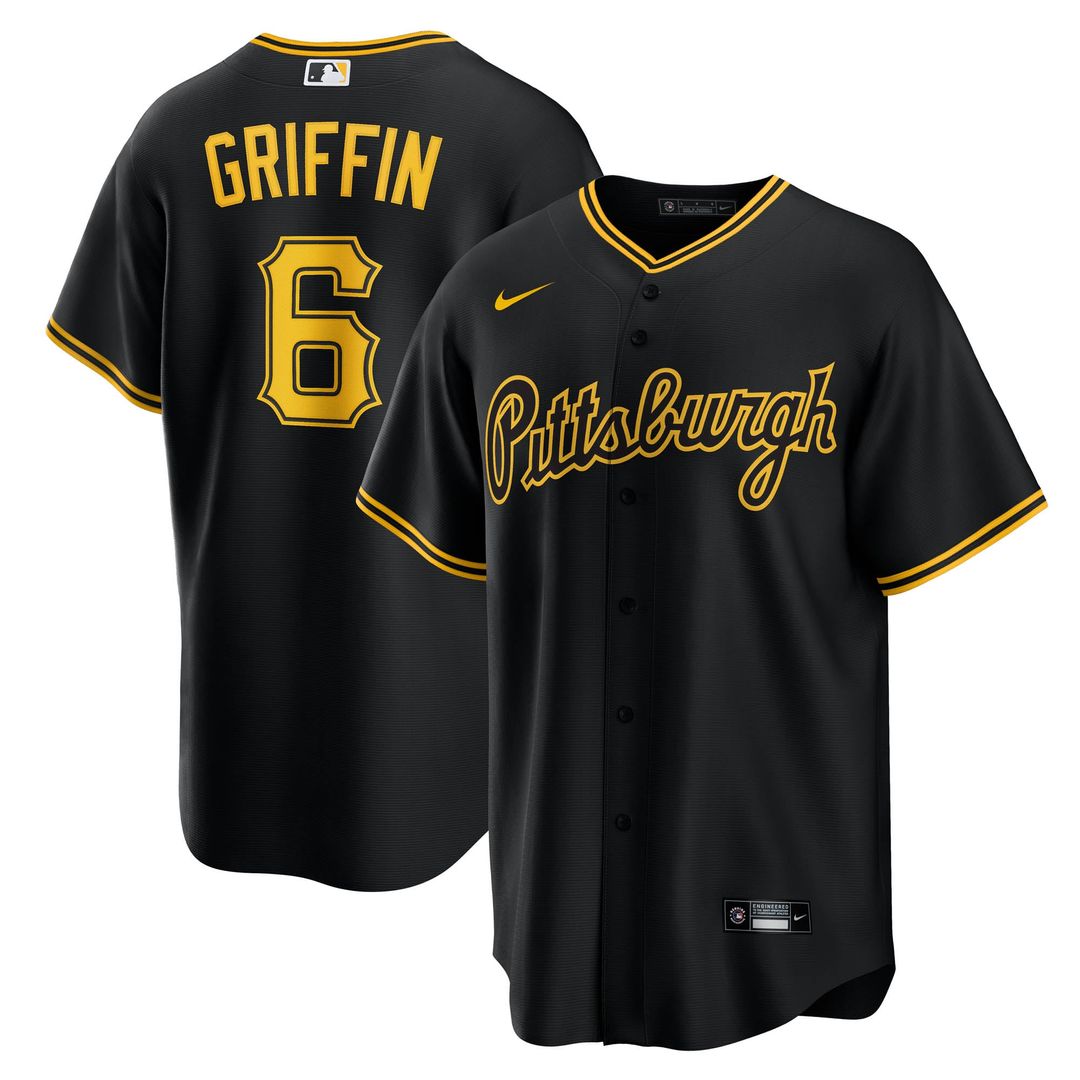 Pittsburgh Pirates Konnor Griffin Alternate Replica Jersey — Black