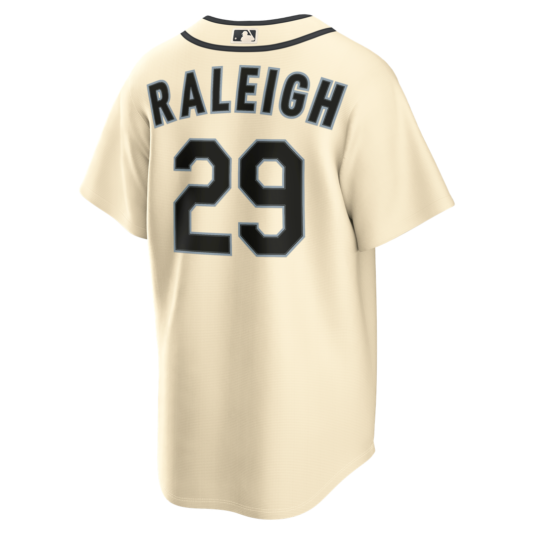 Seattle Mariners Cal Raleigh Alternate Replica Jersey — Cream