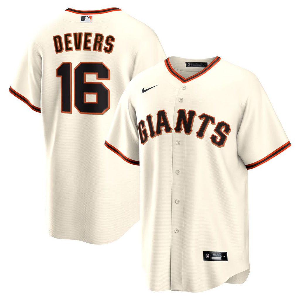 San Francisco Giants Rafael Devers Home Replica Jersey — White