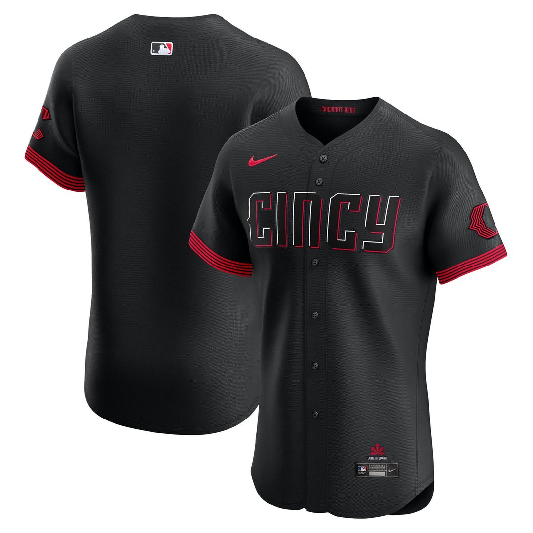 Cincinnati Reds City Connect Elite Jersey — Black