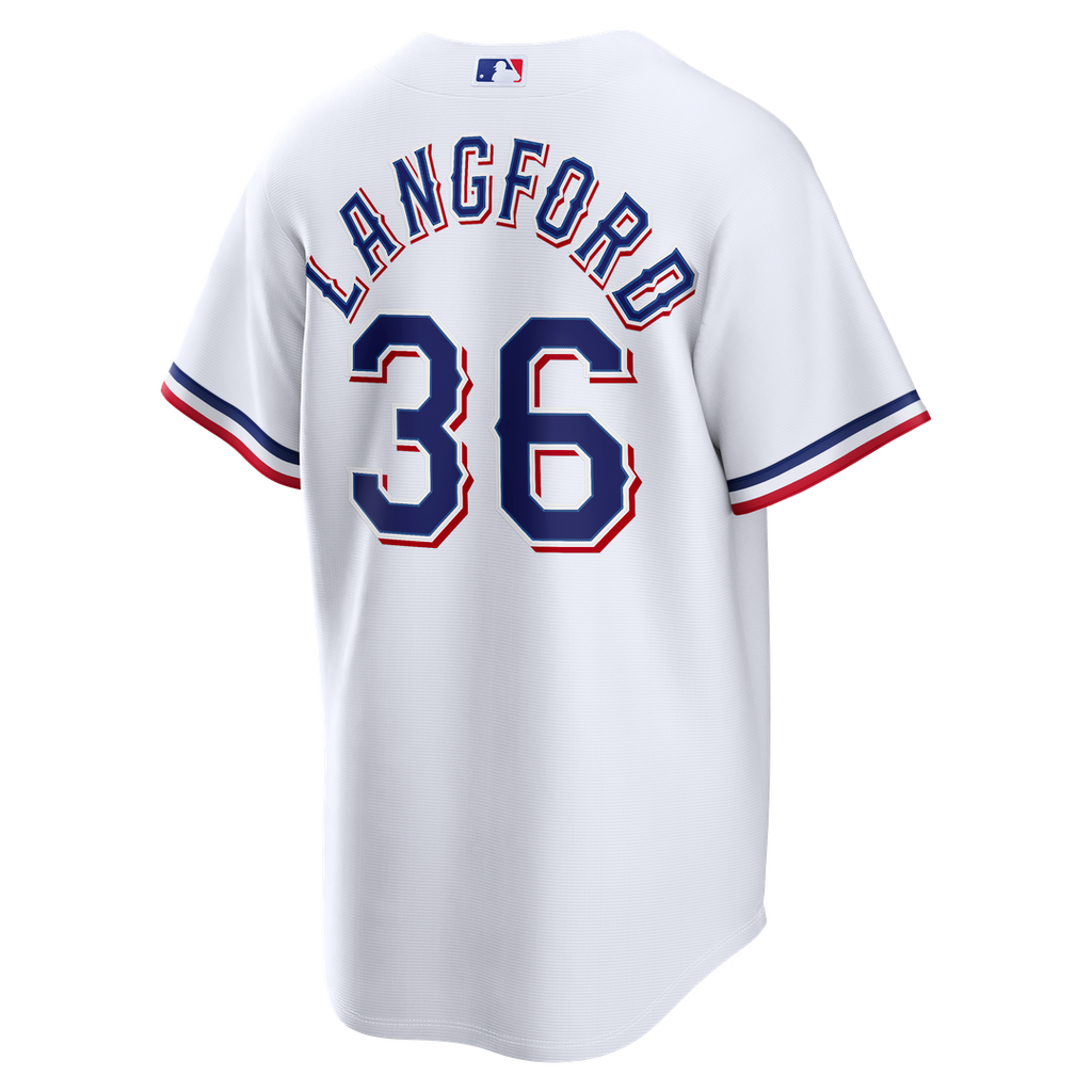 Texas Rangers Wyatt Langford Home Replica Jersey — White