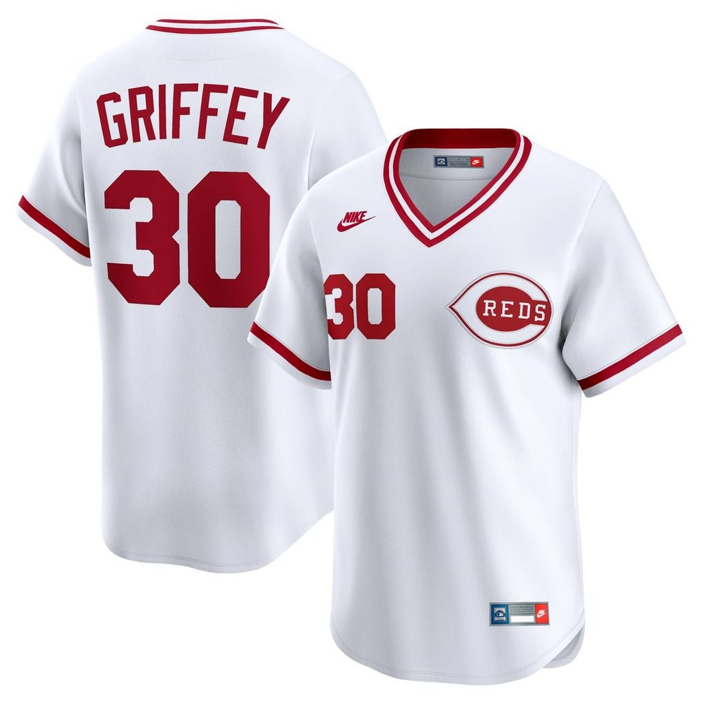 Cincinnati Reds Ken Griffey Throwback Cooperstown Limited Jersey — White
